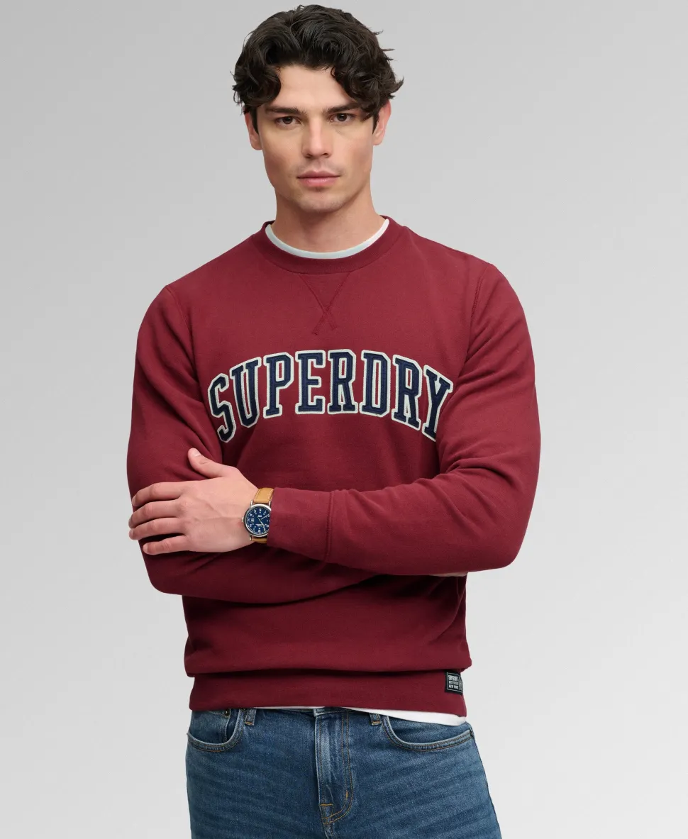 Athletic Applique Relaxed Crew Sweatshirt