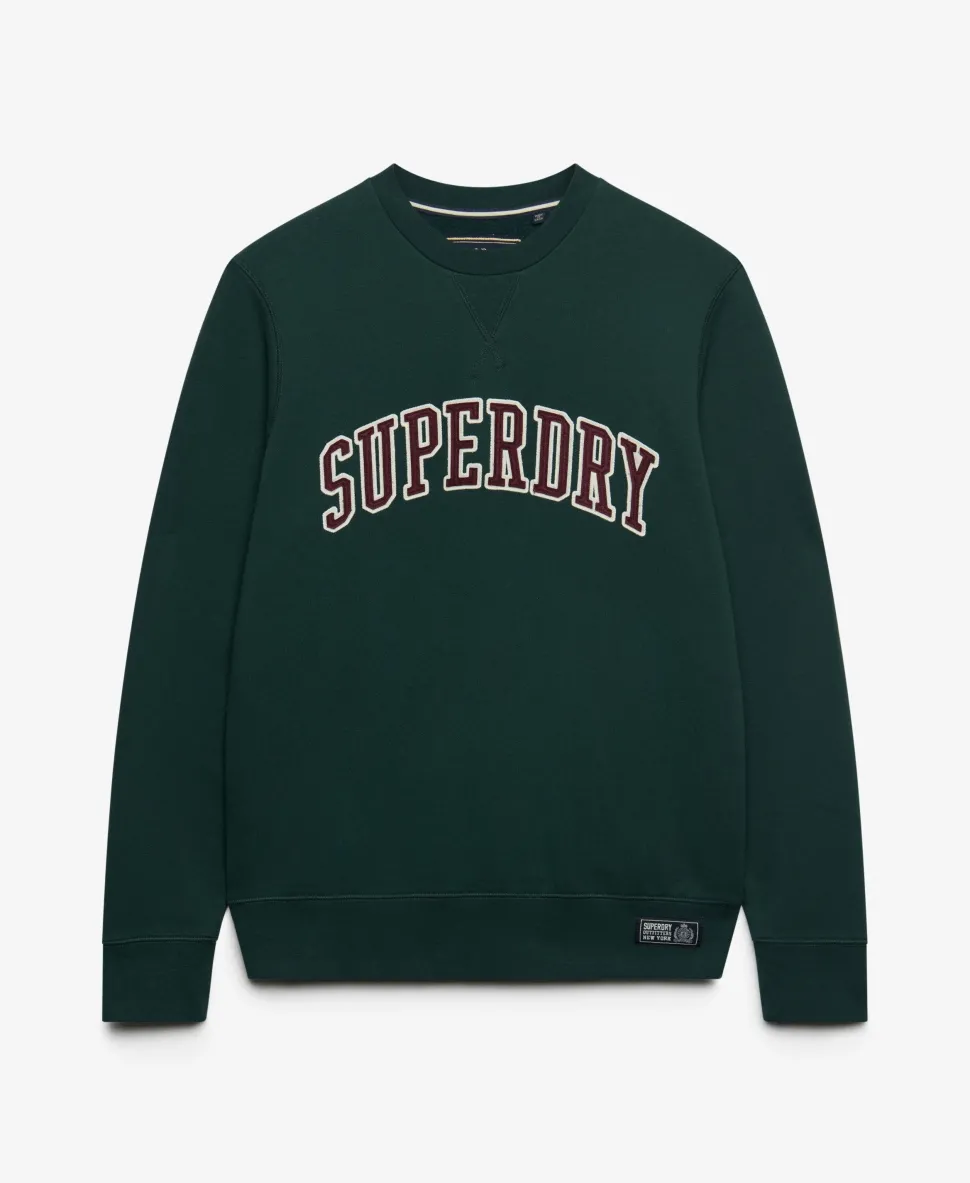 Athletic Applique Relaxed Crew Sweatshirt