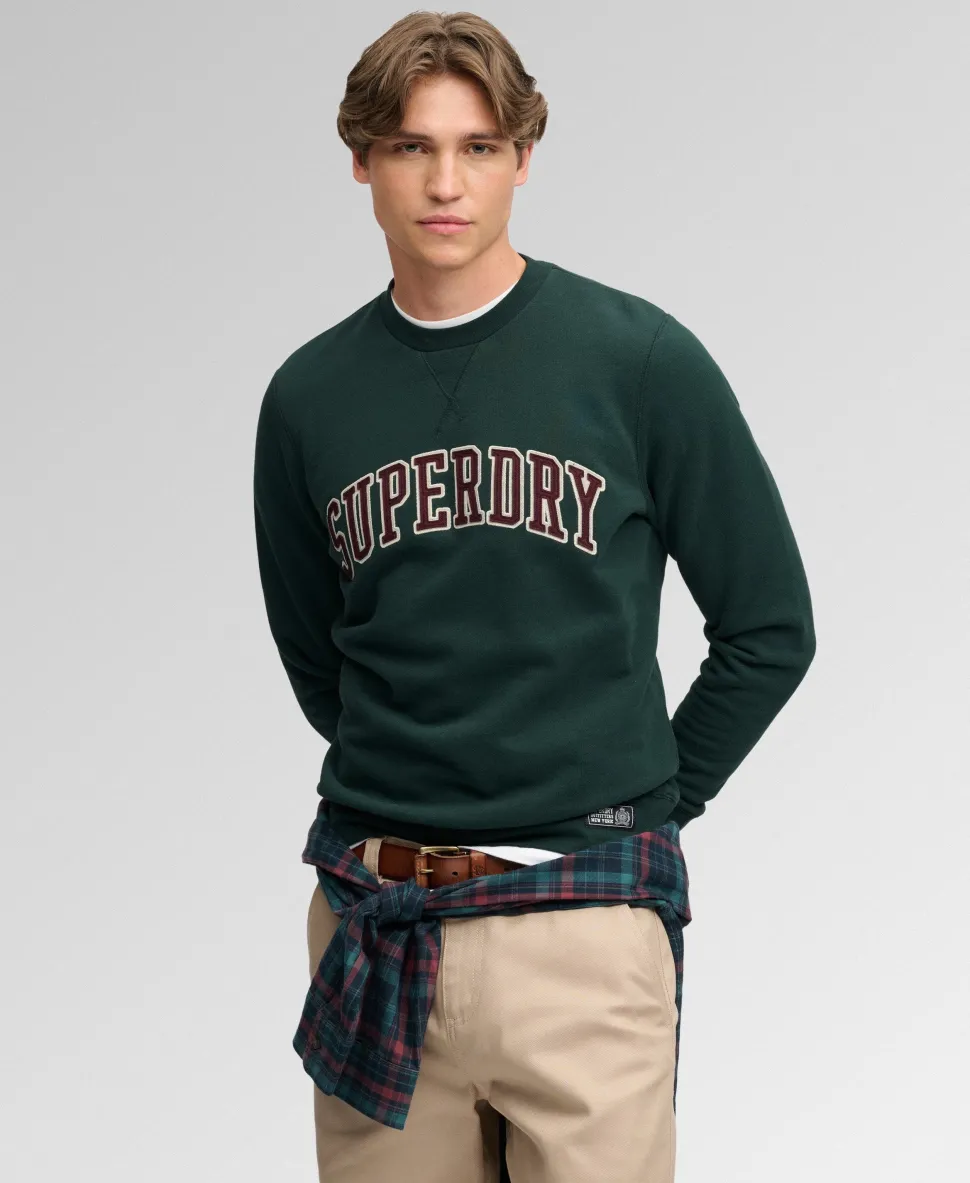 Athletic Applique Relaxed Crew Sweatshirt