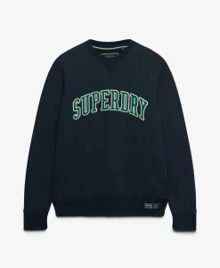 Athletic Applique Relaxed Crew Sweatshirt