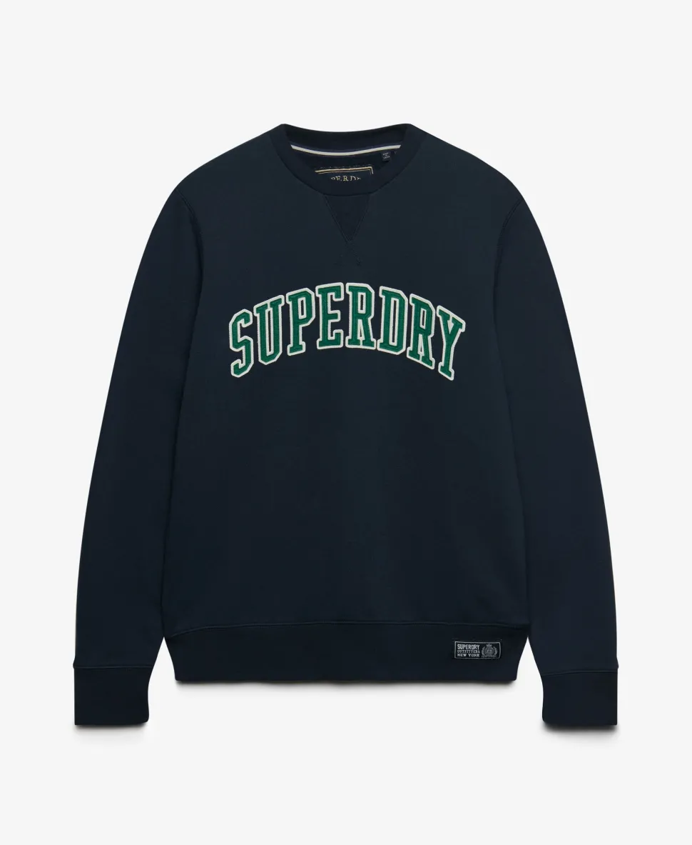 Athletic Applique Relaxed Crew Sweatshirt