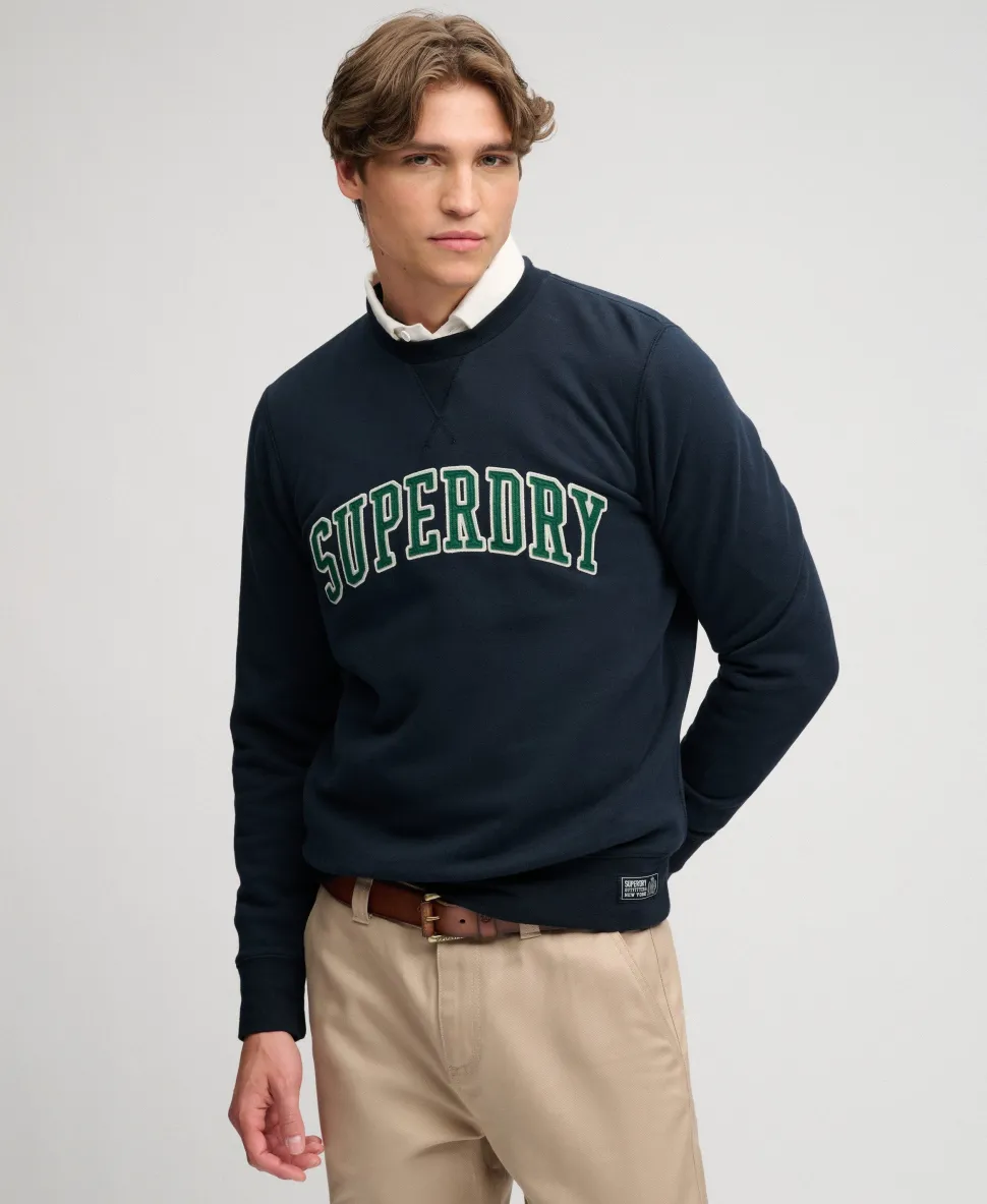 Athletic Applique Relaxed Crew Sweatshirt