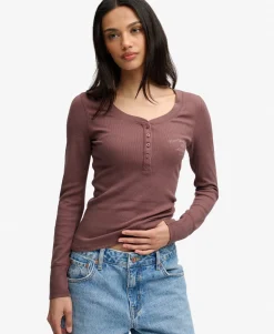 Athletic Button Down Long Sleeve Top