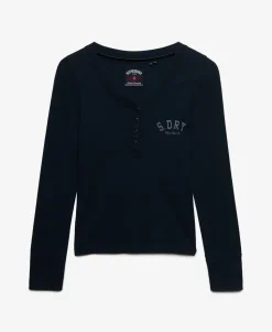 Athletic Button Down Long Sleeve Top