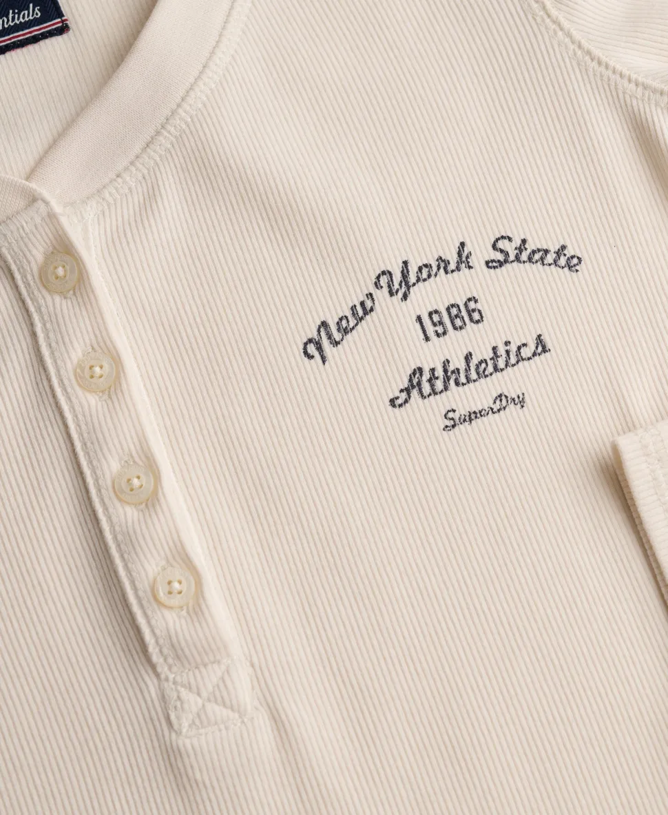 Athletic Button Down Long Sleeve Top