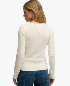 Athletic Button Down Long Sleeve Top