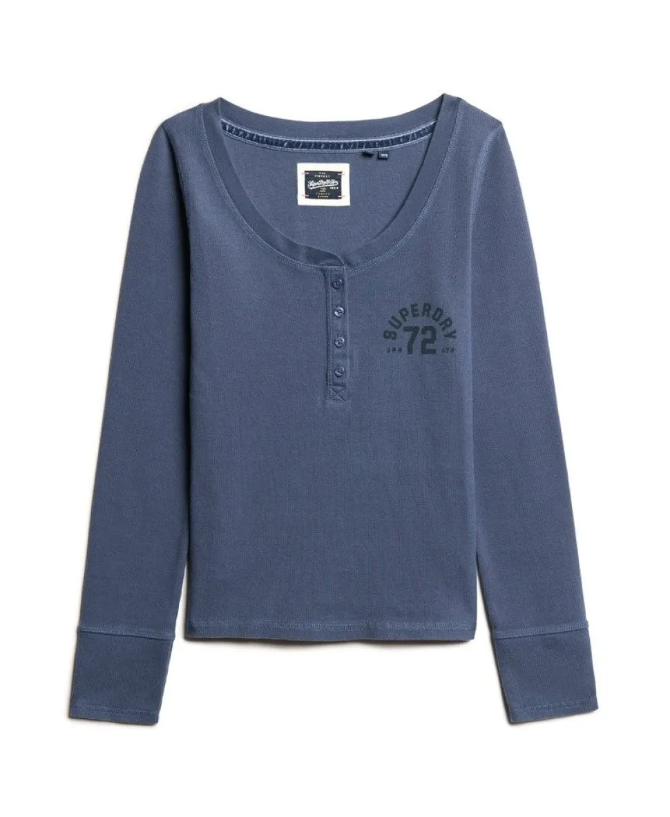 Athletic Button Down Long Sleeve Top