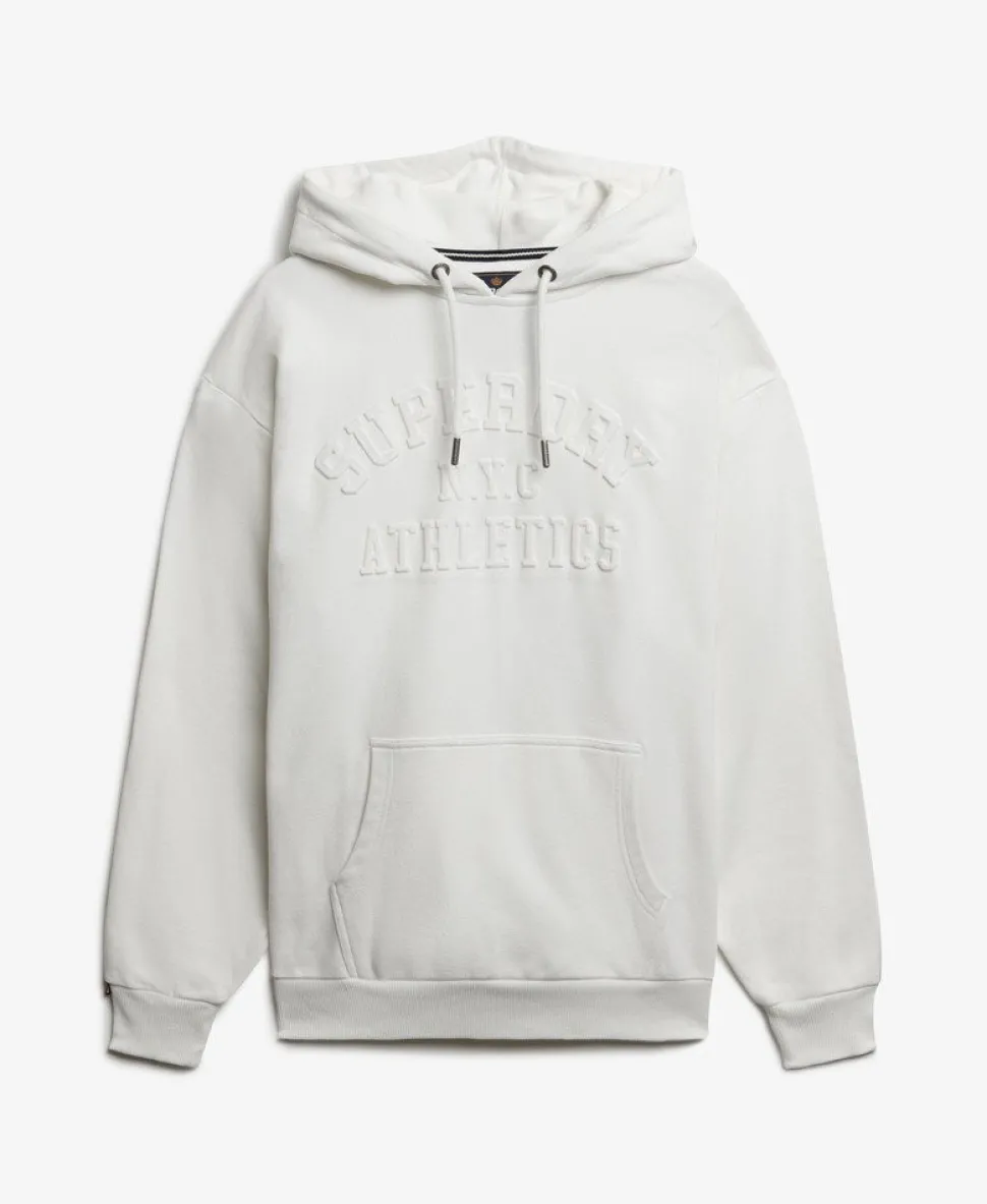 Athletic Embossed Oversized Hoodie