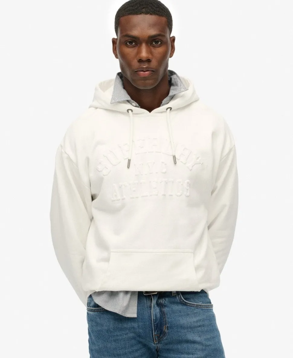 Athletic Embossed Oversized Hoodie