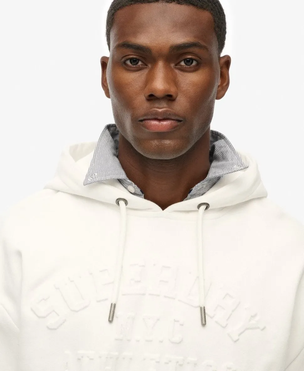 Athletic Embossed Oversized Hoodie