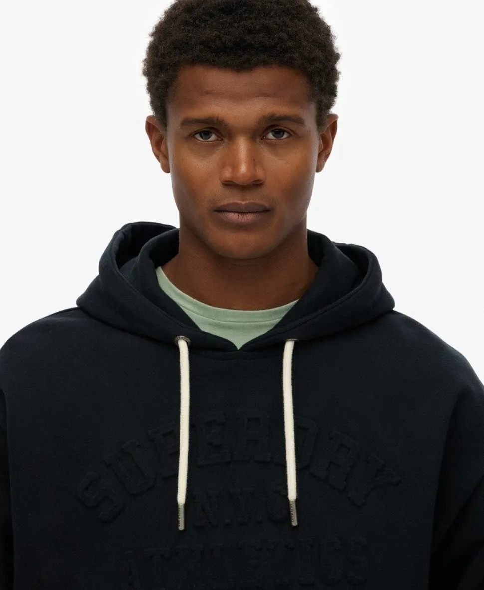 Athletic Embossed Oversized Hoodie