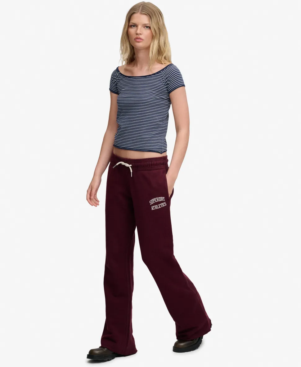 Athletic Embroidered Flare Joggers
