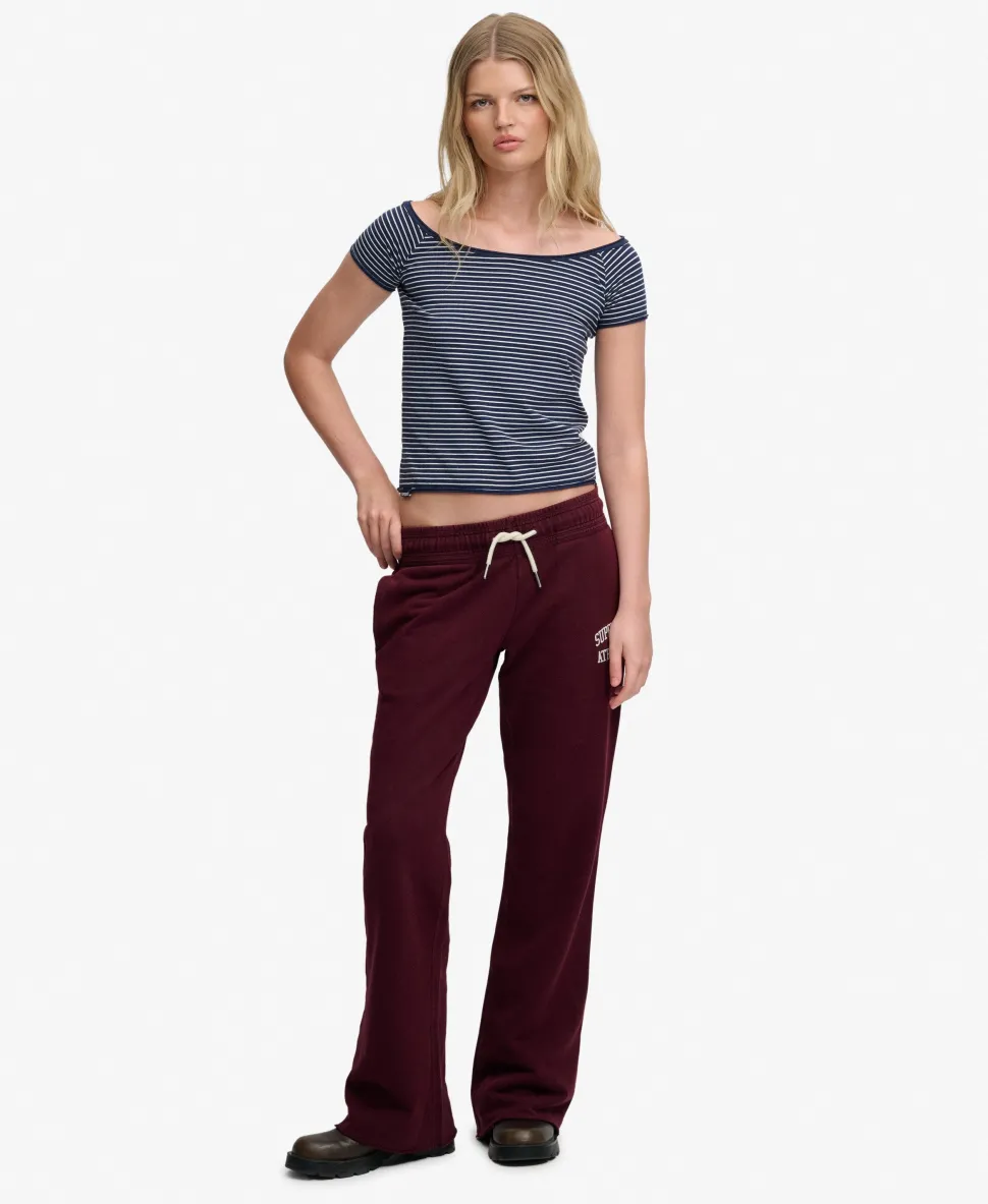 Athletic Embroidered Flare Joggers