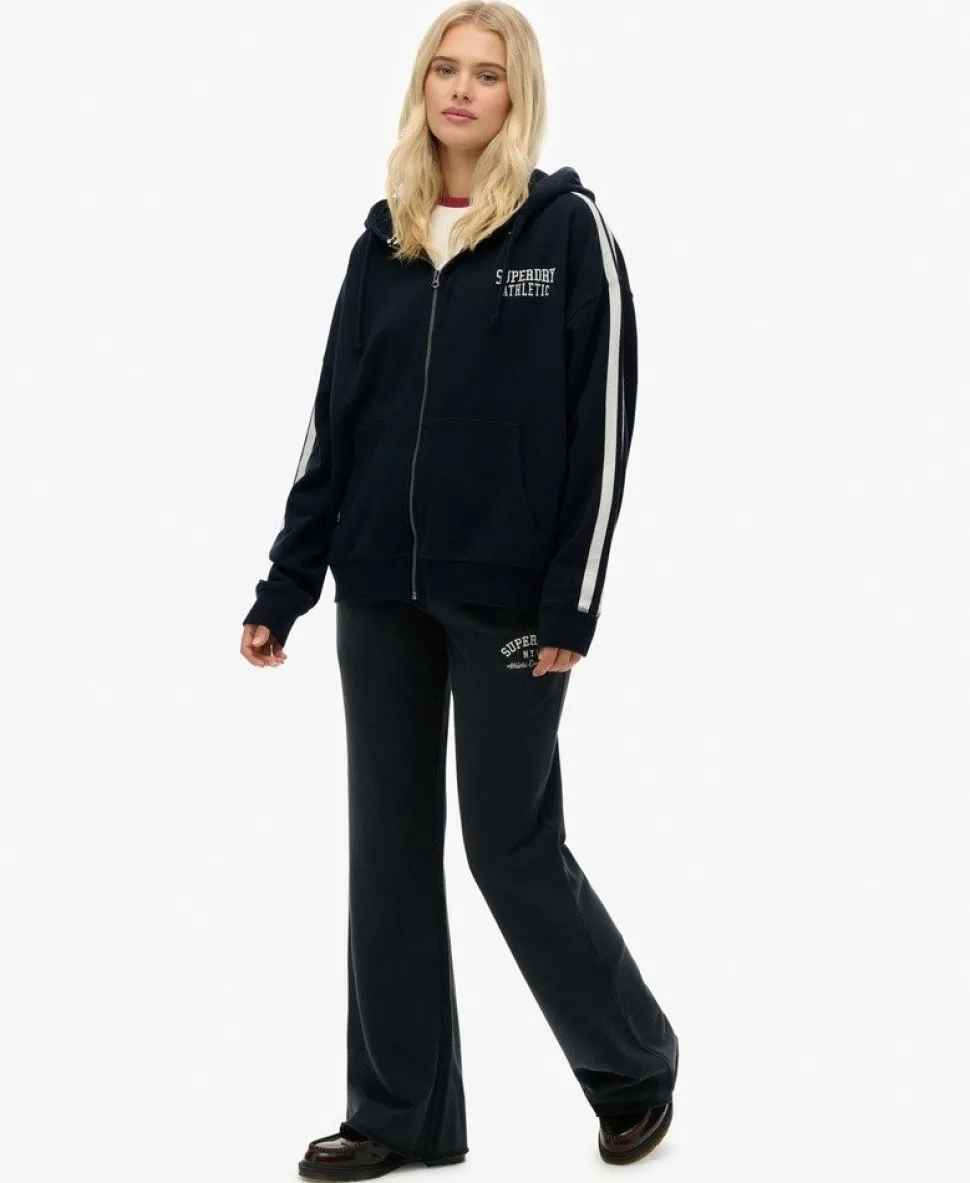 Athletic Embroidered Flare Joggers