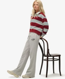 Athletic Embroidered Flare Joggers