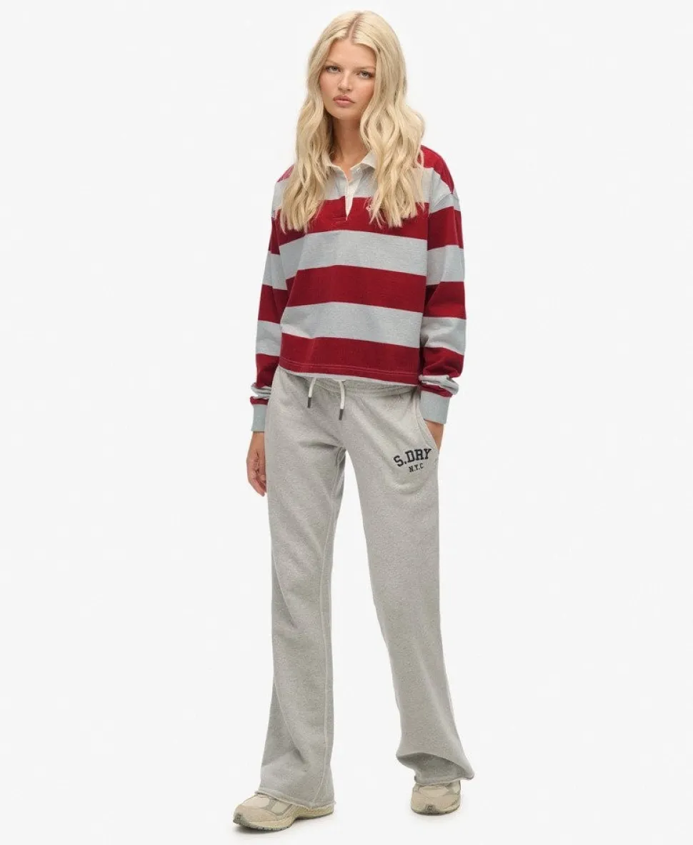Athletic Embroidered Flare Joggers