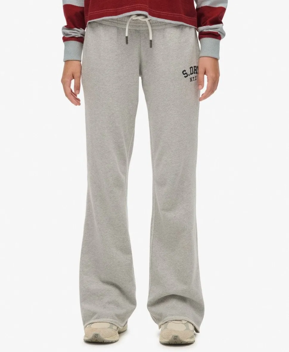 Athletic Embroidered Flare Joggers