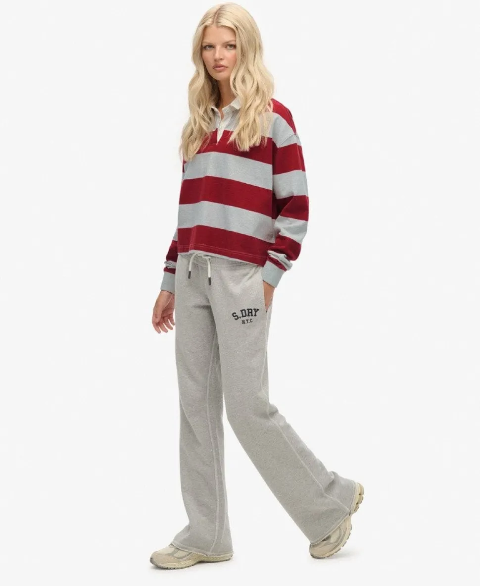 Athletic Embroidered Flare Joggers
