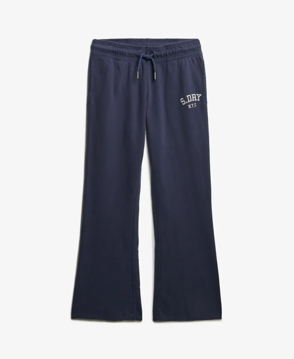 Athletic Embroidered Flare Joggers