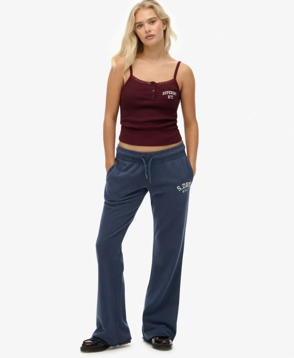 Athletic Embroidered Flare Joggers