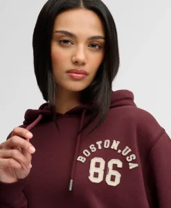 Athletic Essential Applique Cropped Hoodie
