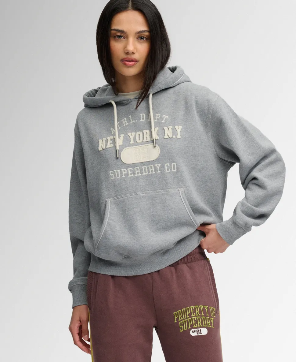 Athletic Essential Applique Cropped Hoodie