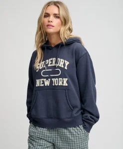 Athletic Essential Applique Cropped Hoodie