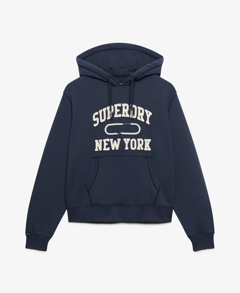 Athletic Essential Applique Cropped Hoodie