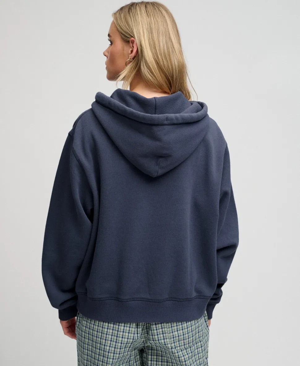 Athletic Essential Applique Cropped Hoodie