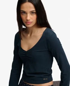 Athletic Essential Gathered Long Sleeve Top