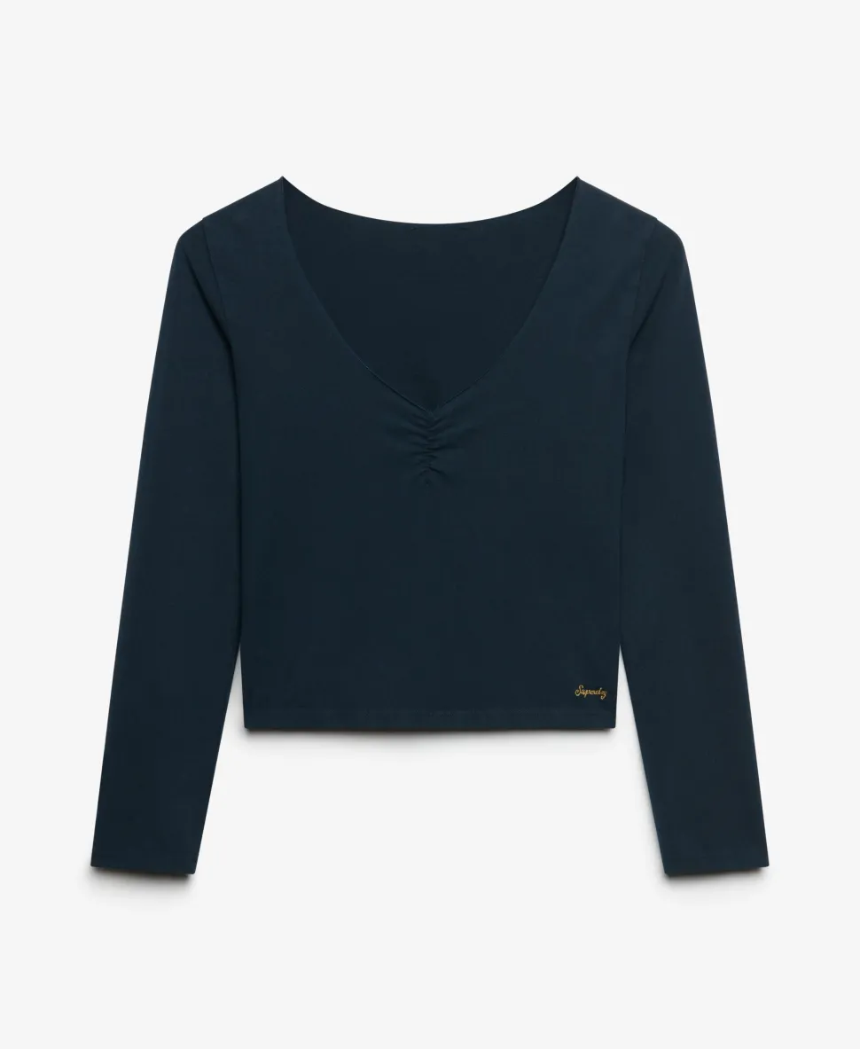 Athletic Essential Gathered Long Sleeve Top