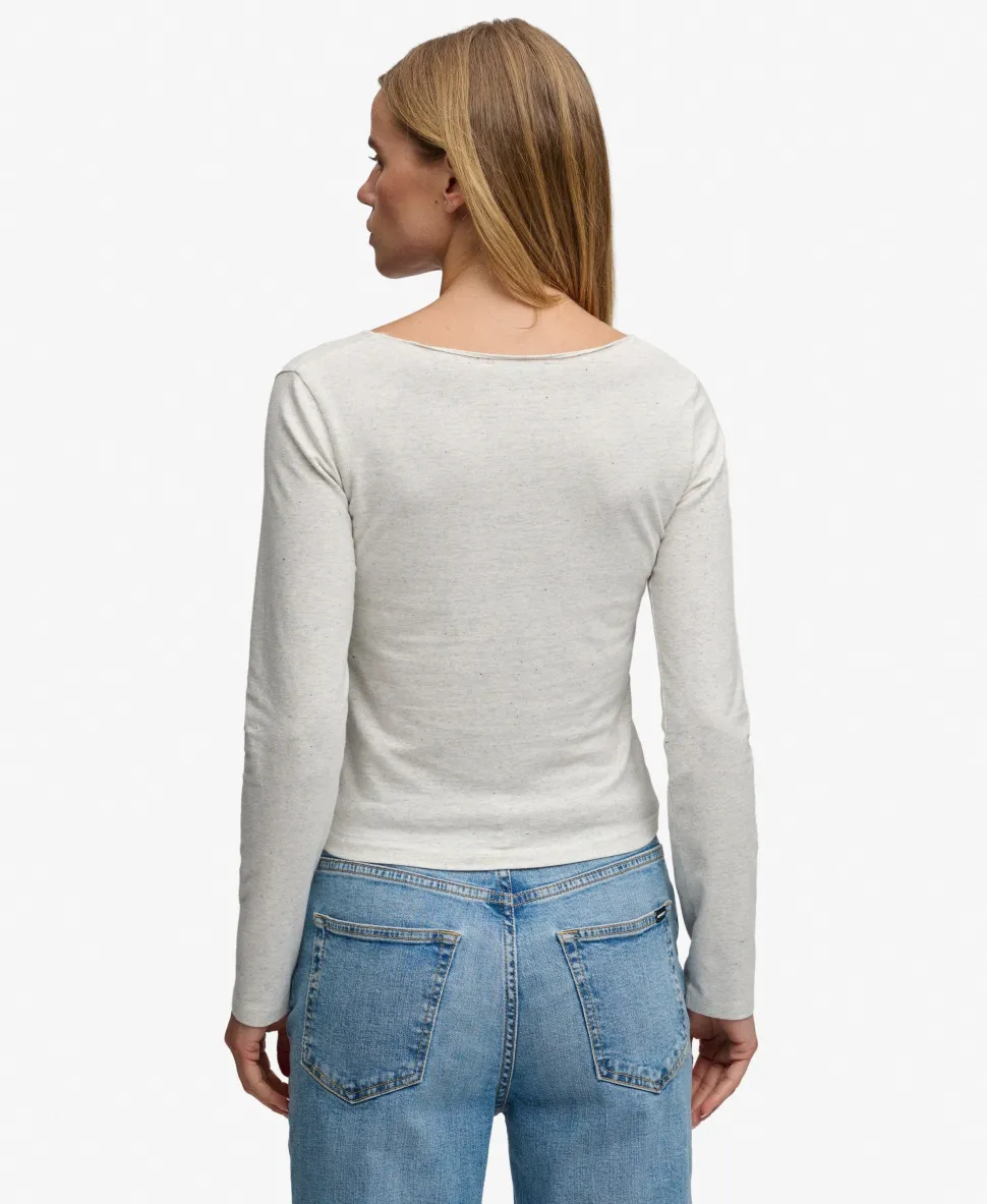 Athletic Essential Gathered Long Sleeve Top