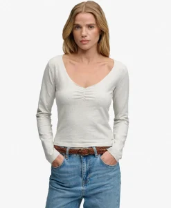 Athletic Essential Gathered Long Sleeve Top