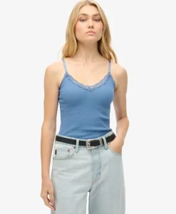 Athletic Essential Lace Trim Cami Top