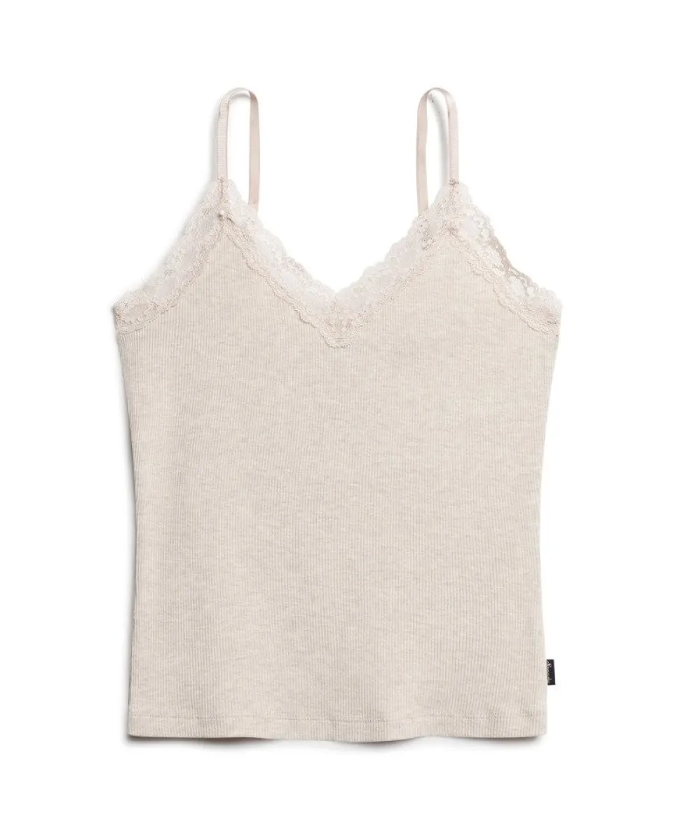 Athletic Essential Lace Trim Cami Top