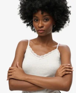 Athletic Essential Lace Trim Cami Top