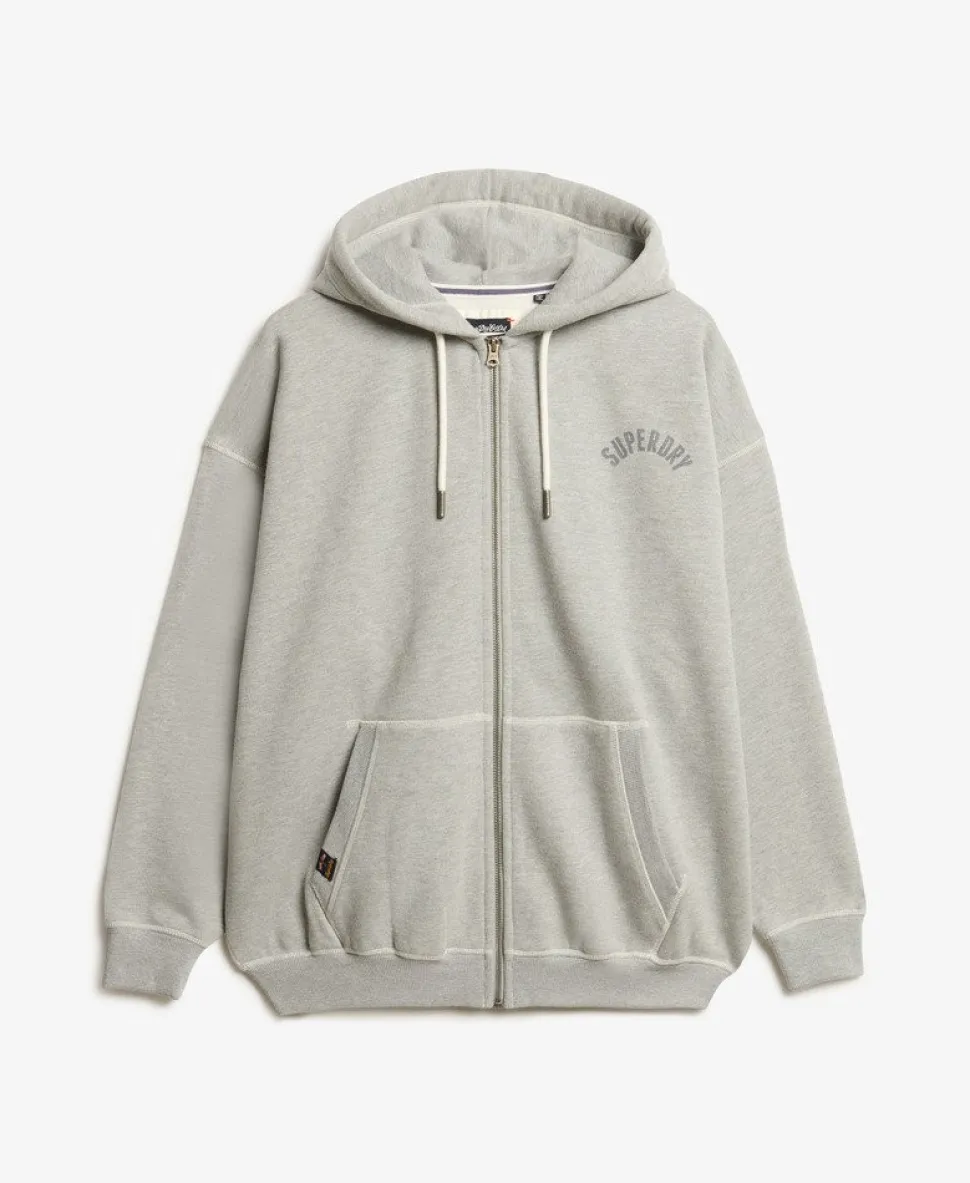 Athletic Essential Oversized Zip Hoodie