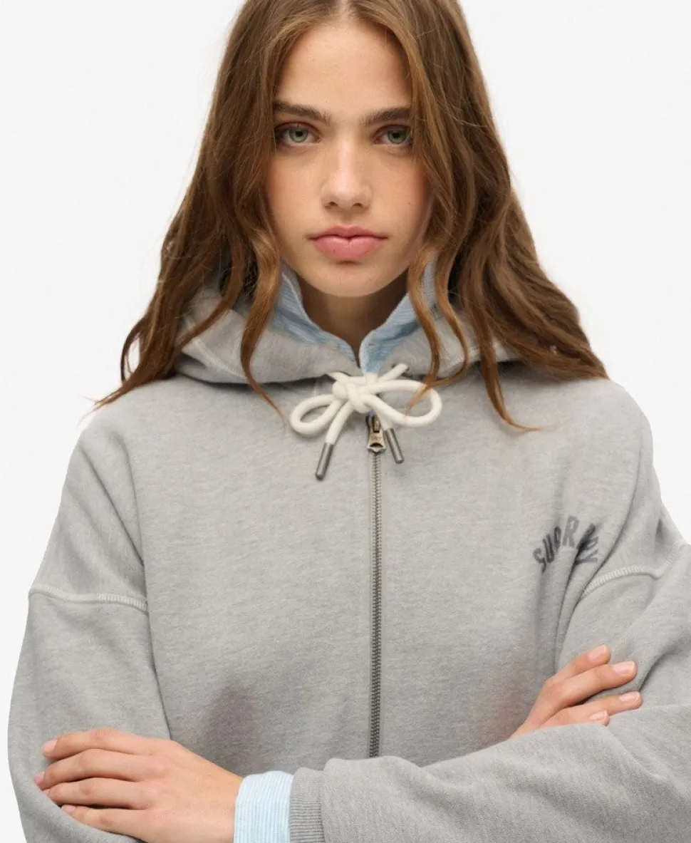 Athletic Essential Oversized Zip Hoodie