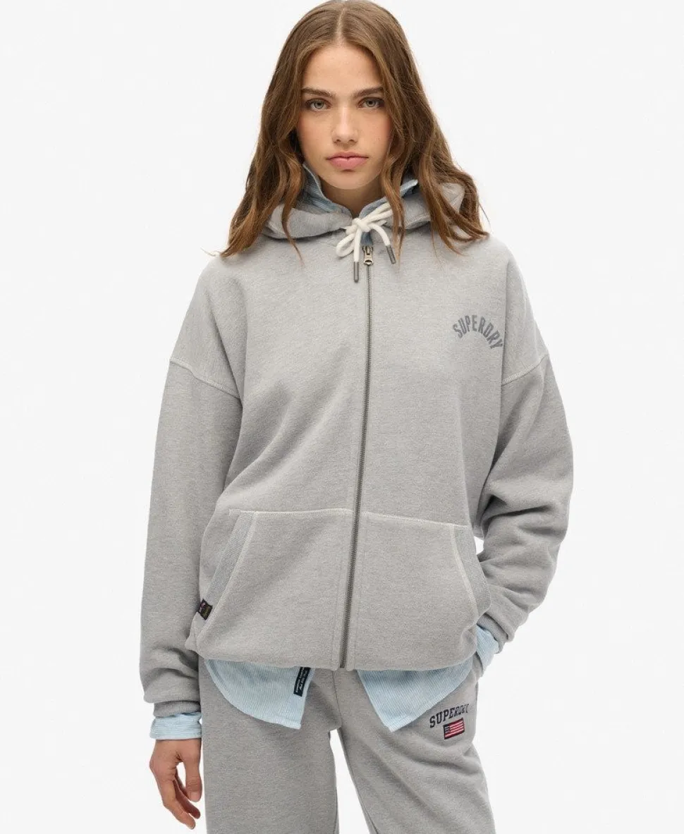 Athletic Essential Oversized Zip Hoodie