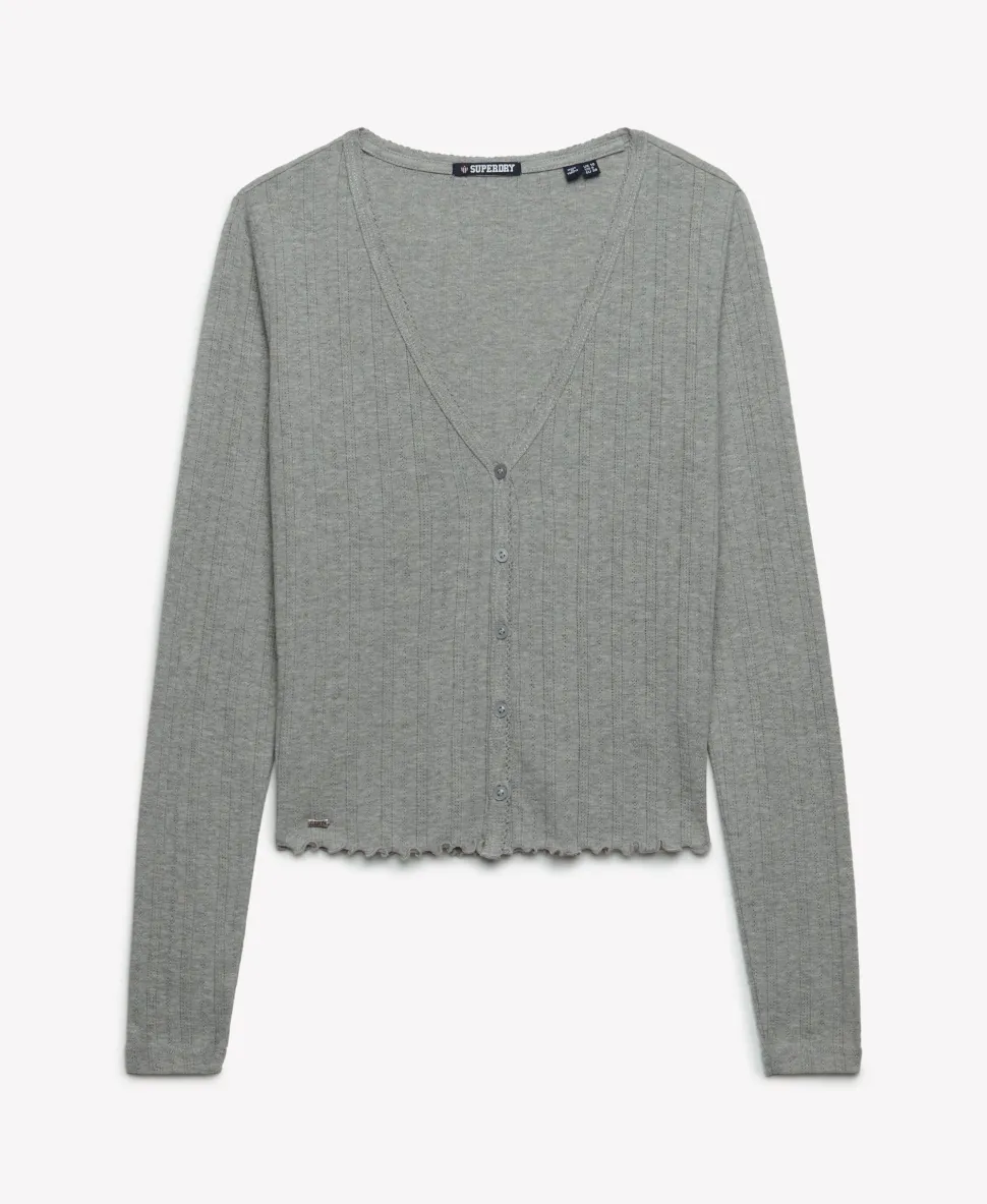 Athletic Essential Pointelle Cardigan