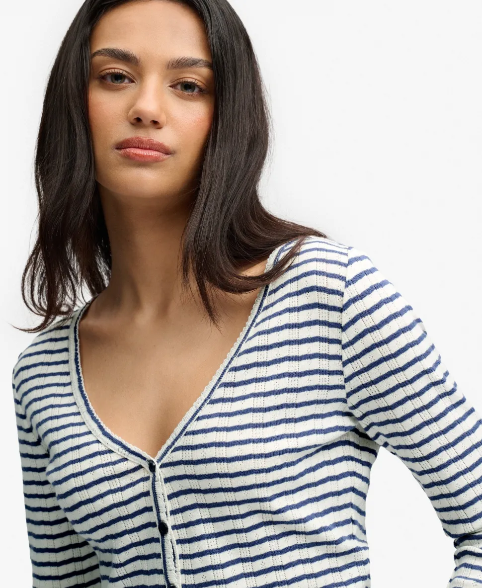 Athletic Essential Pointelle Cardigan