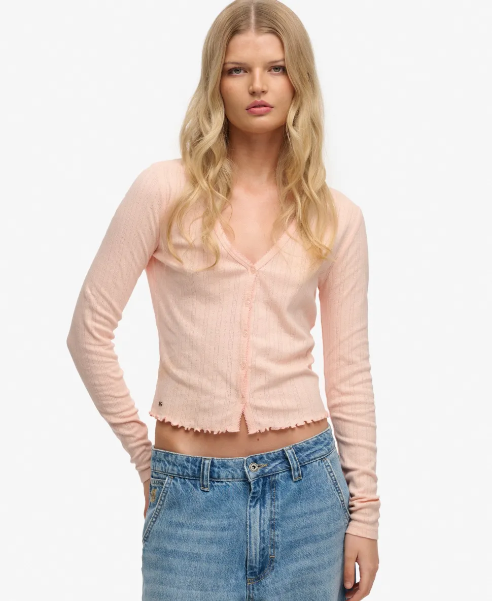Athletic Essential Pointelle Cardigan