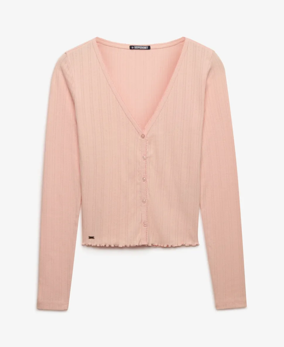 Athletic Essential Pointelle Cardigan