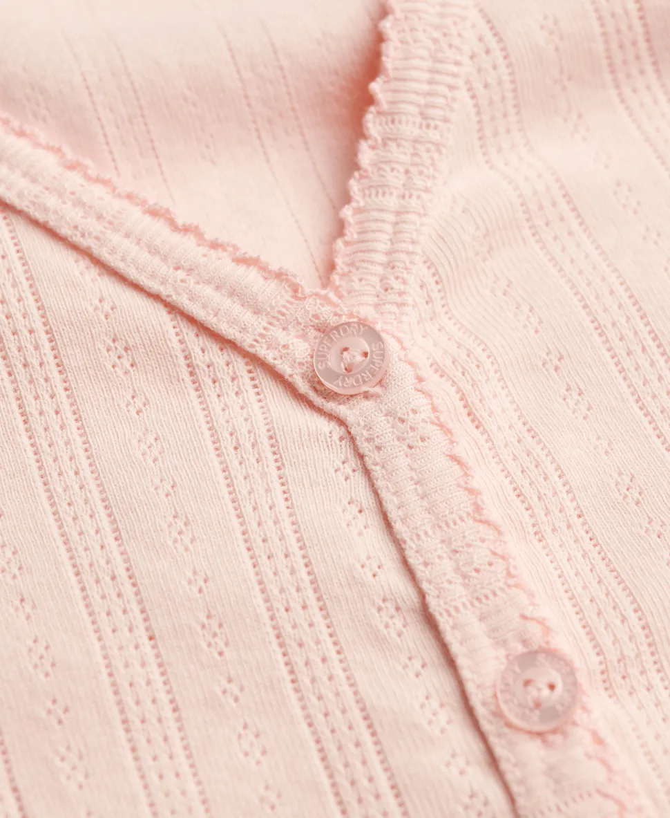 Athletic Essential Pointelle Cardigan