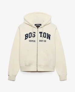Athletic Essential Relaxed Crop Zip Hoodie