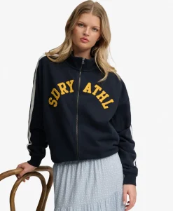 Athletic Essentials Applique Loose Zip Track Top