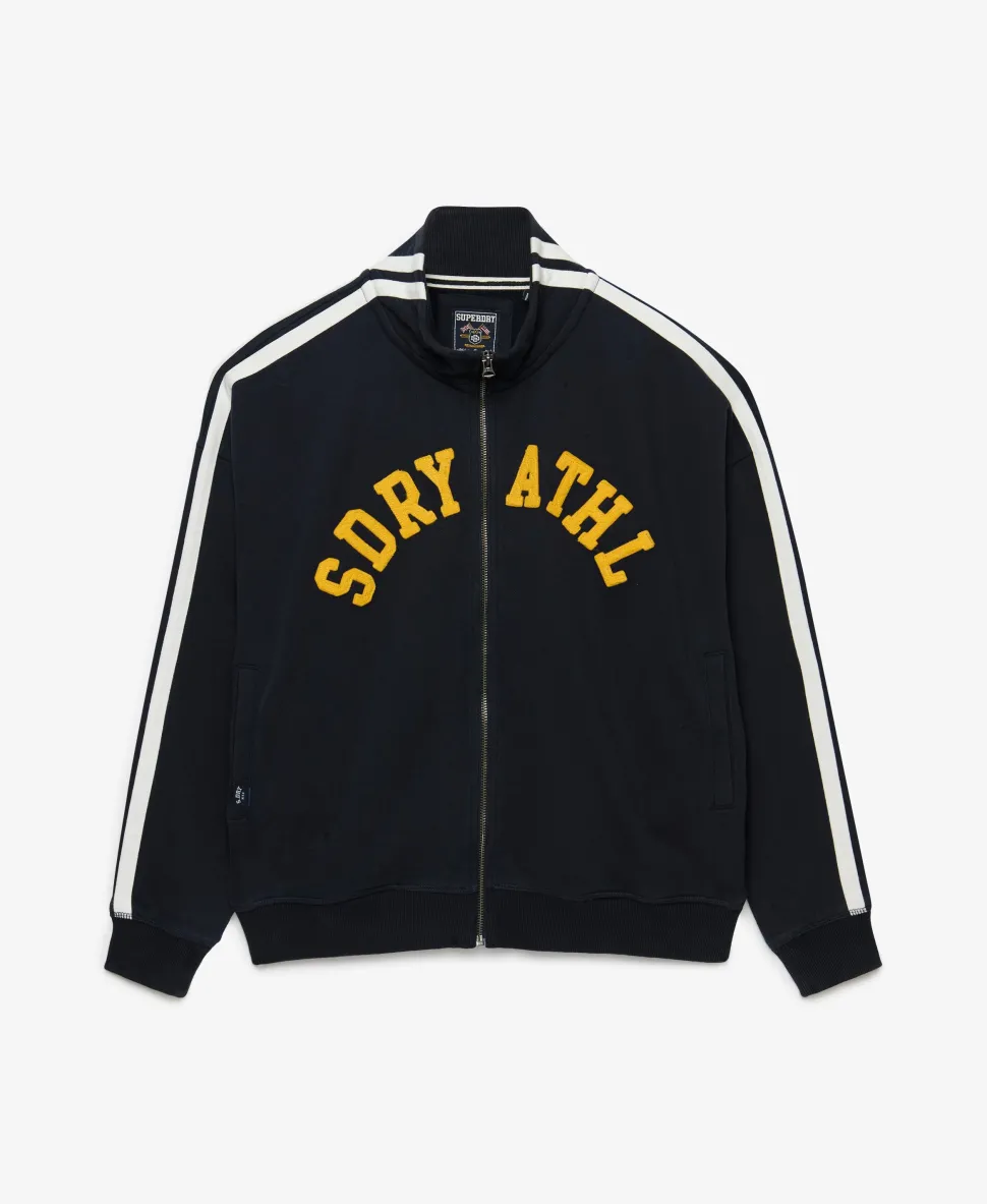 Athletic Essentials Applique Loose Zip Track Top