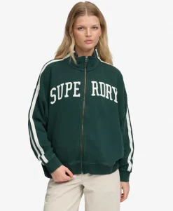 Athletic Essentials Applique Loose Zip Track Top