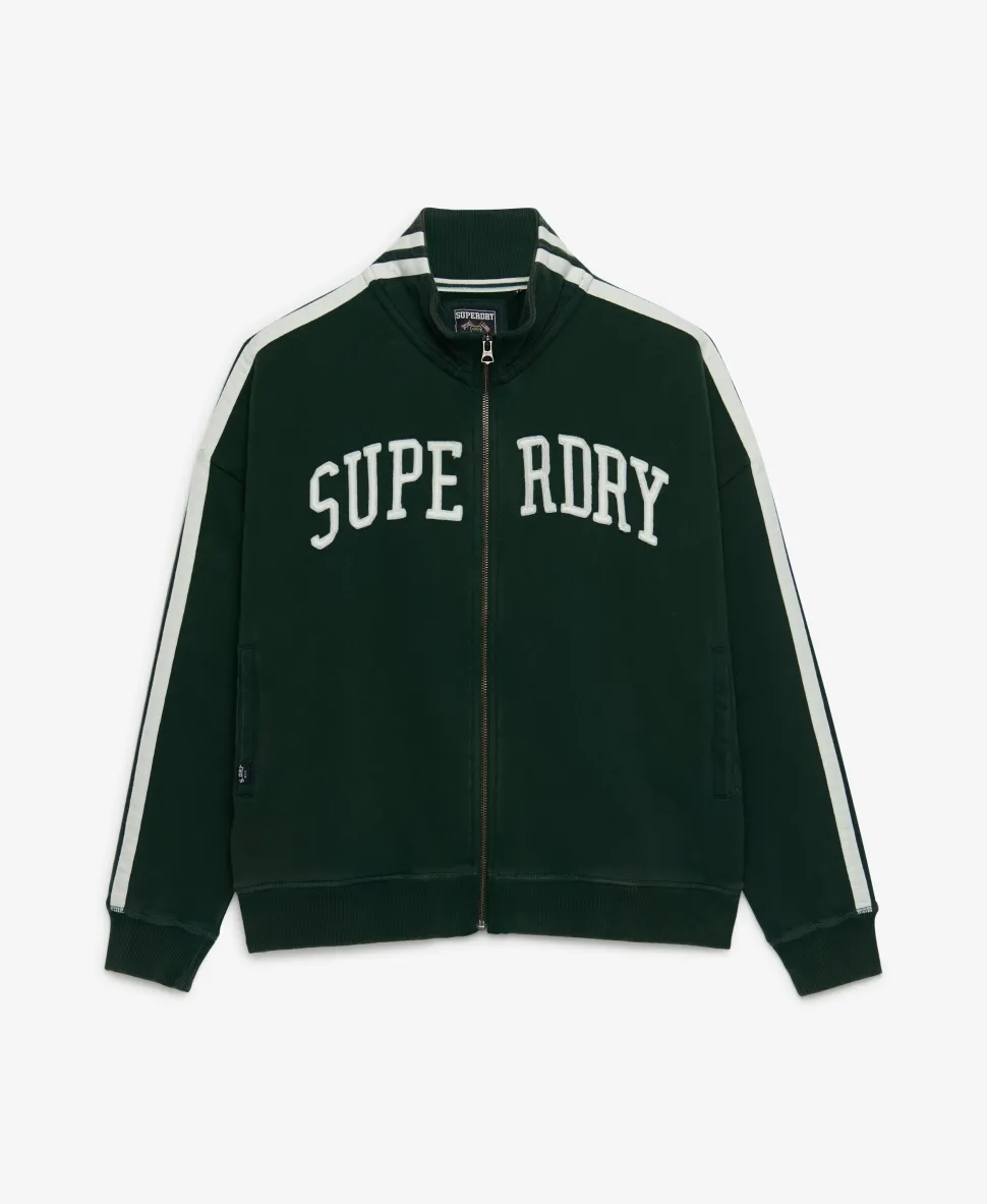 Athletic Essentials Applique Loose Zip Track Top