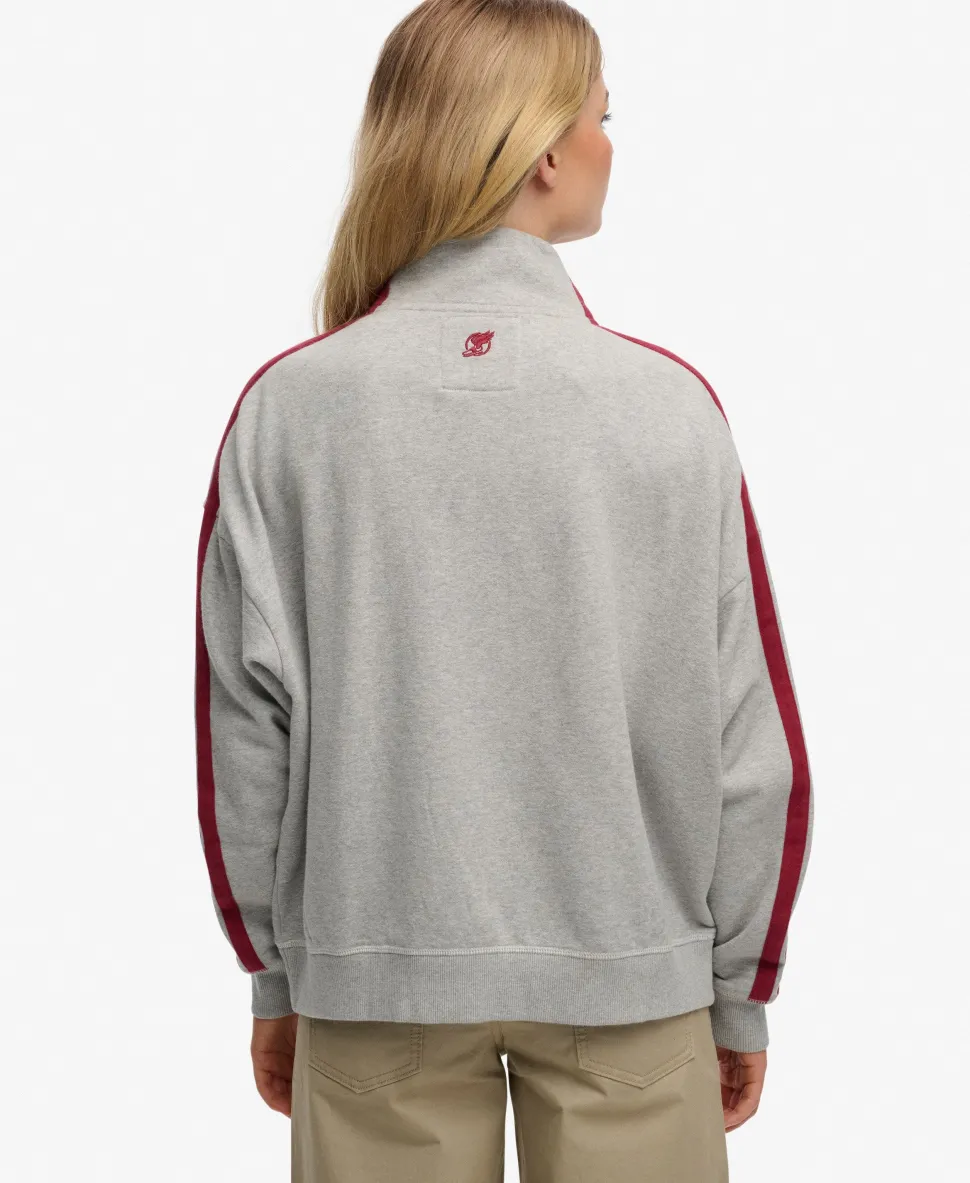 Athletic Essentials Applique Loose Zip Track Top